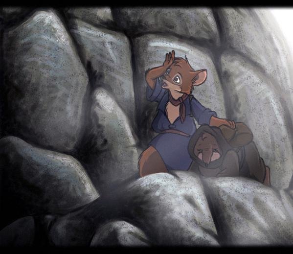 Мартин и Грамм лезут на гору